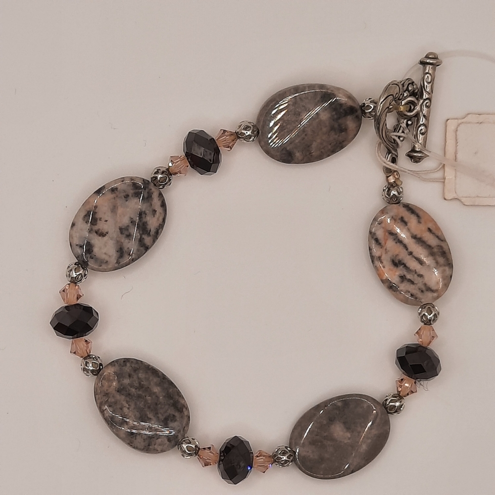 Pink Zebra Stone Braclet